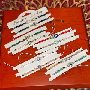 Fashion Jewelry Evil Eye Bracelets Set option to pick your colors